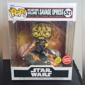 Funko Pop Red Saber Series: Savage Opress #521 Gamestop Exclusive Glow GITD